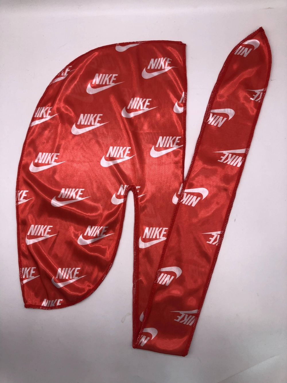 High Quality Red and White Logo Durag